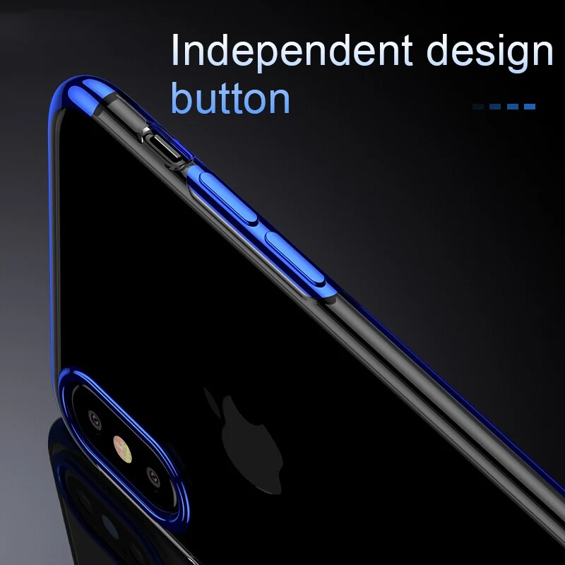 Tomkas Ультратонкий Мягкий ТПУ чехол для iPhone X 8 7 Plus прозрачный силиконовый полный 6 S
