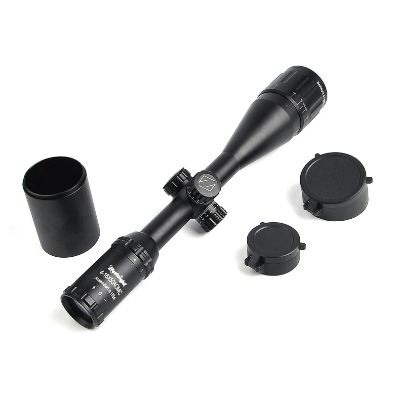 Bestsight 4 16X50 White Letter Marking Optics Riflescope Red And Green Illuminated Fiber Rifle Scope for Sniper Hunting|riflescope red|rifle