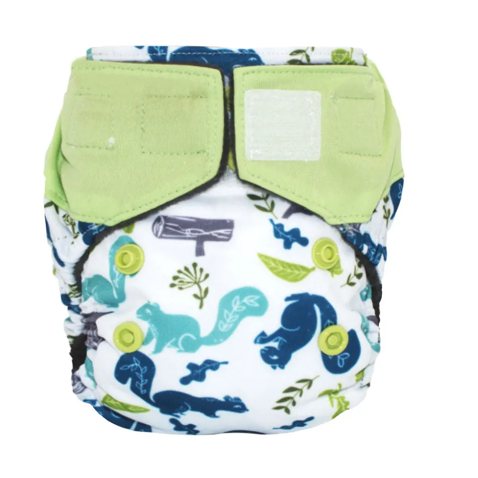 xs186 Miababy(5 шт./партия) Новорожденный бамбуковый уголь AIO тканевый подгузник, двойная защита от протекания, подходит для детей 0-3 месяцев или 6-19 фунтов - Цвет: xs186