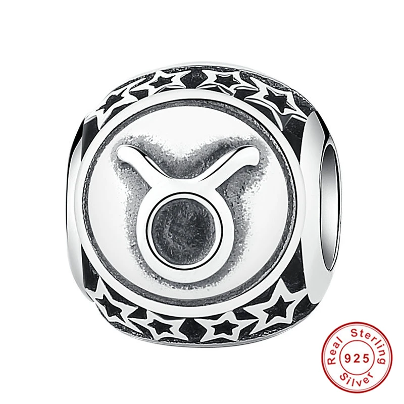 DIY 12 созвездий Водолей Козерога рыбы Овен Телец Gemini Leo Зодиак Silve бусины Шарм fit