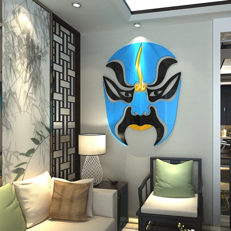 Креативная маска Пекинской оперы сделай сам детская комната спальня домашняя