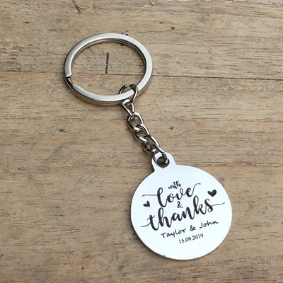 style 6 10pcs custom name date alloy Keychain Engraved logo key chain wedding gifts for guests wedding souvenirs wedding favors and gift - Цвет: style 6