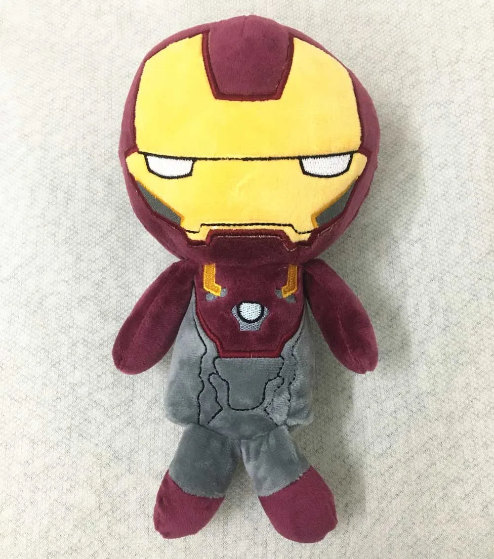 Ironman 22cm Muti стиль мини милые Мстители Бесконечность войны плюшевые куклы Человек-паук/танос/Железный человек/Treeman/звездный лорд мягкая детская игрушка - Цвет: Ironman 22cm