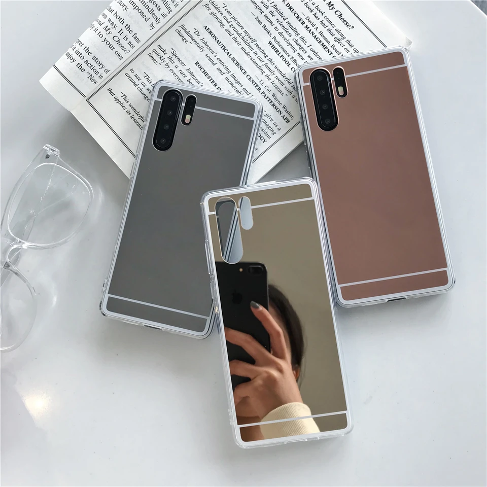 Зеркальные чехлы для телефонов Huawei P30 Pro P20 P10 Lite Mate 20 10 Nova 3 4 Honor Play 9 8X P Smart Cover