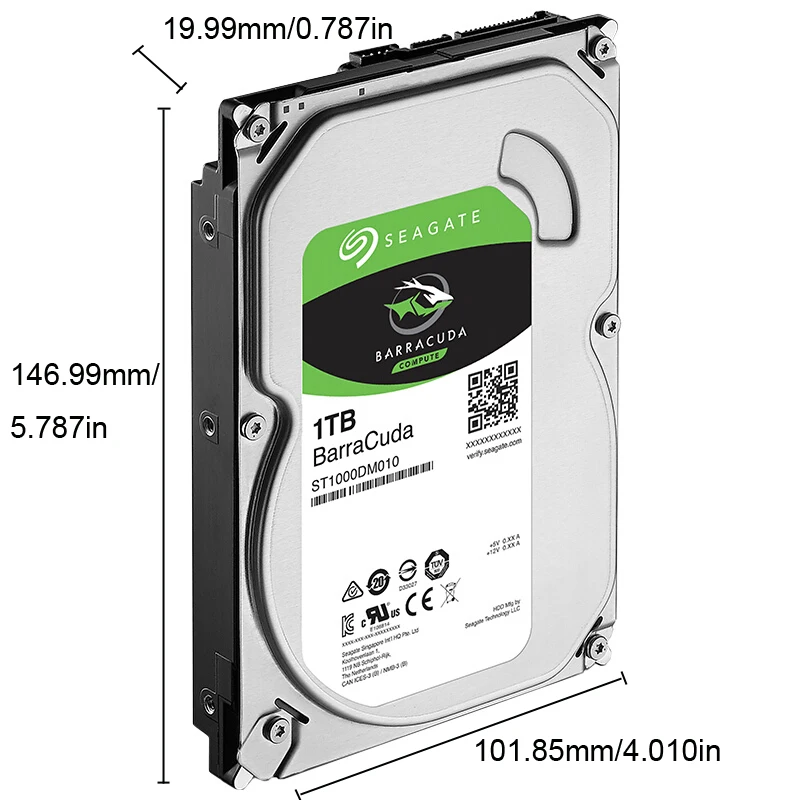Seagate 1 ТБ жесткий диск HDD рабочего внутренний HD 1000 ГБ T 7200 об/мин 64 M 3 5 &quot6 ГБ/сек. Кэш