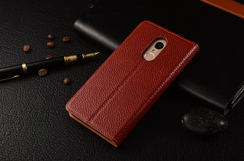 Xiaomi redmi note 4x Чехол KEZiHOME личи Натуральная кожа флип Стенд кожаный чехол Капа для redmi note 4X4 X чехол для телефона s coque