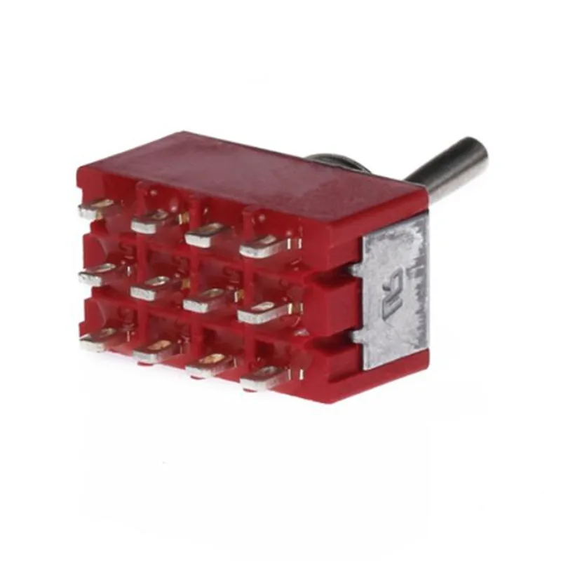 2а/250VAC 6A/125VAC ВКЛ ВЫКЛ 3 пути 4P2T 4PDT тумблер 12 паяльных терминалов|terminal box|switch 220vterminator