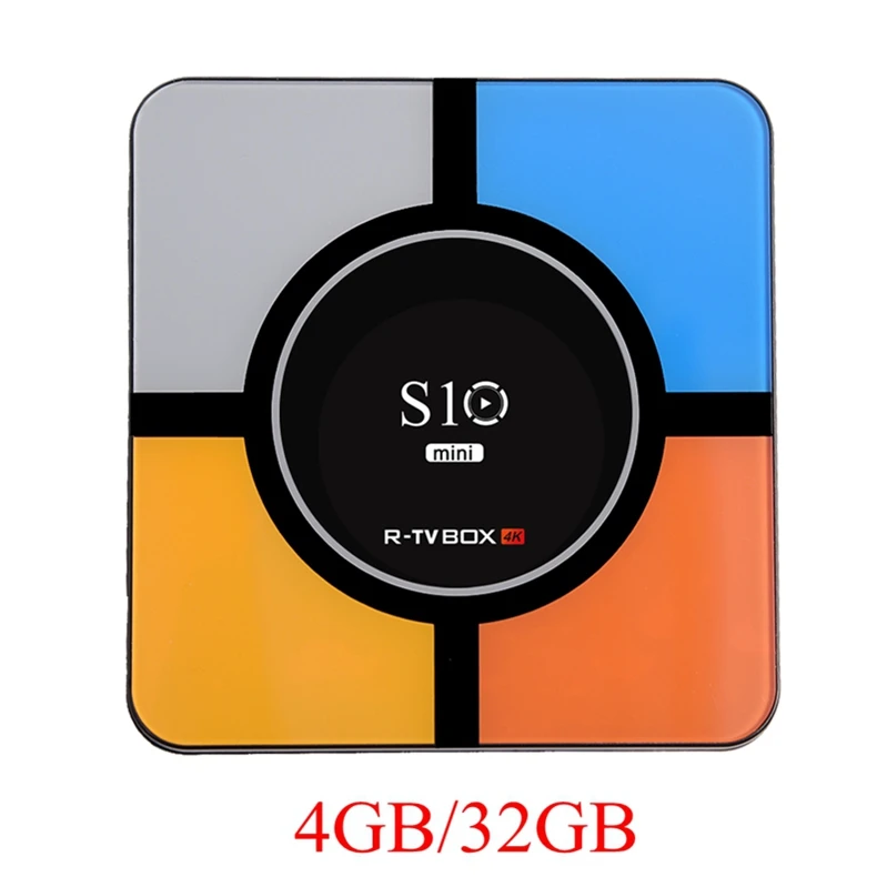 4GB 32GB S10 Мини Android 9,0 Смарт ТВ коробка, 4 Гб оперативной памяти, 32 Гб встроенной памяти, 64 ГБ RK3328 Quad core 2,4 г Wifi 100 M LAN H.265 Декодер каналов кабельного телевидения 4 K HD H.265 Media Player - Цвет: 4GB 32GB