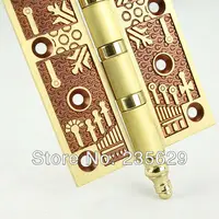 Free Shipping, brass Hinges for timber door / Metal Door, 3mm thickness, Low Noise,claret-red Color