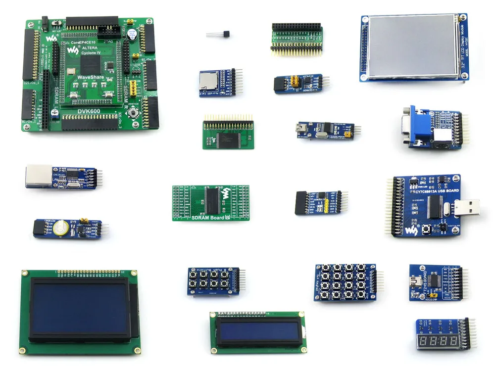 OpenEP4CE10 C посылка B # EP4CE10 EP4CE10F17C8N ALTERA Cyclone IV FPGA макетная плата + 18 комплектов модулей