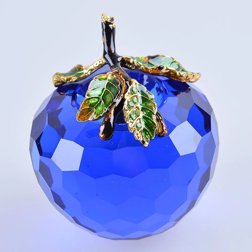 Горячая Распродажа на русском языке синие кристаллы яблоко пресс папье