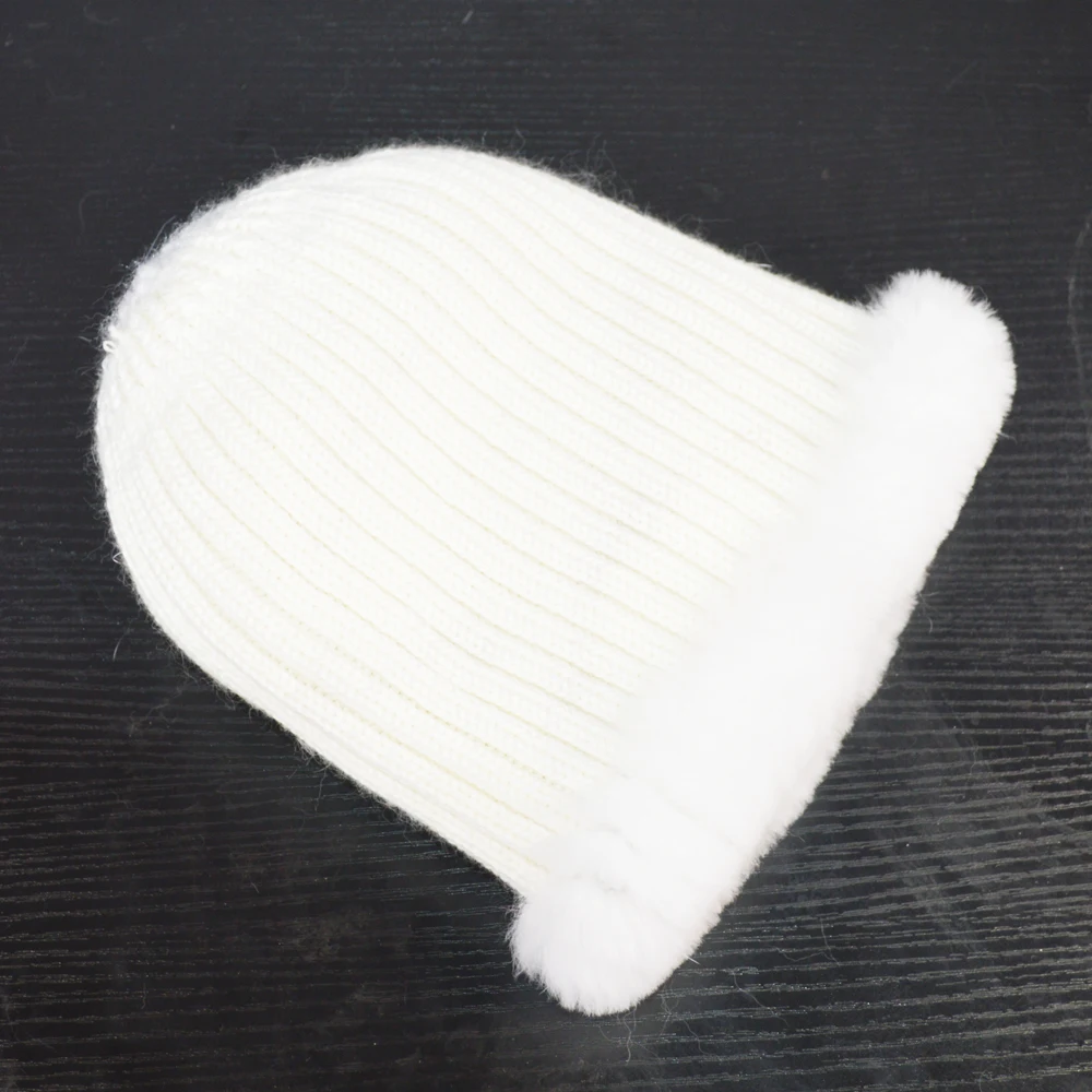 Зимние для российских погодных условий Женские Настоящий мех кролика шапки