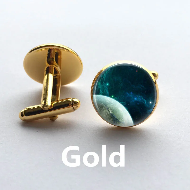 Запонки Луна и облако переносные художественные запонки небесные ювелирные