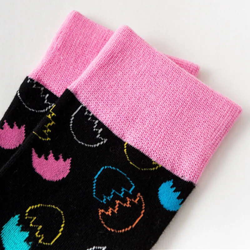 Разноцветные пасхальные носки унисекс в виде кролика с яйцами для мужчин и