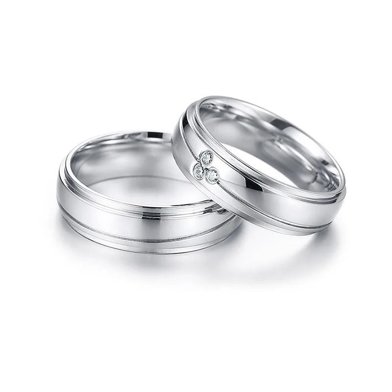 2018 новый класс Элегантные кольца для мужчин и женщин свадебные из нержавеющей