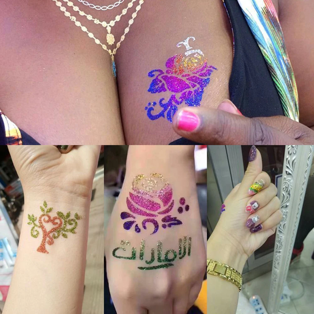 1 Набор Мерцающая блестящая пудра 24 цвета набор для татуировок временная