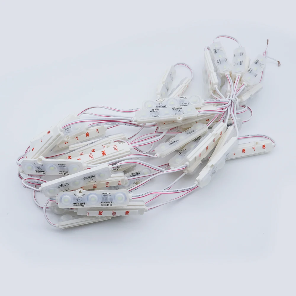 50 шт. DC 12V Светодиодный модуль освещения SMD 5730 3 светодиодный s IP68