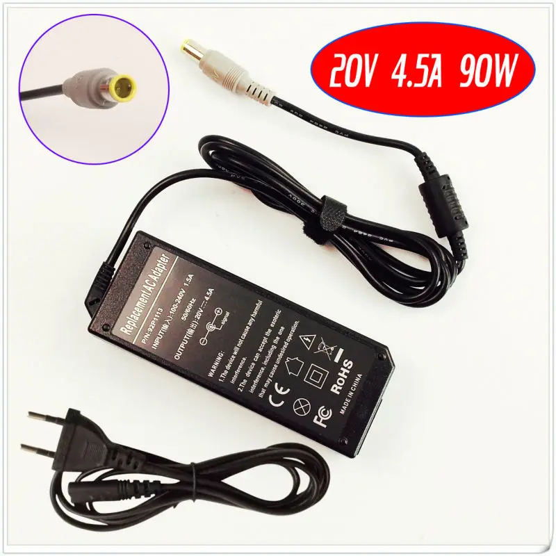 

For IBM / Lenovo / Thinkpad T400 T410 T420 T430 T500 T510 Laptop Battery Charger / Ac Adapter 20V 4.5A 90W