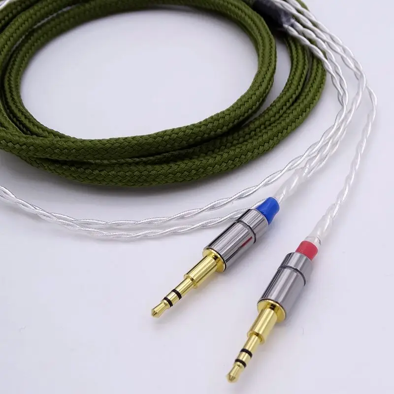 2 5 м 4 ядра 5N OCC посеребренный HiFi кабель для наушников обновленный Hifman HE1000 HE400S He400i HE