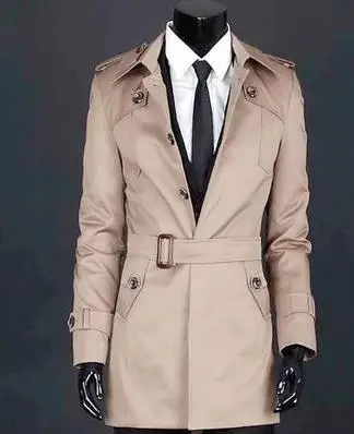 Винно-красная черная бежевая Мужская одежда весеннее тонкое Мужское пальто