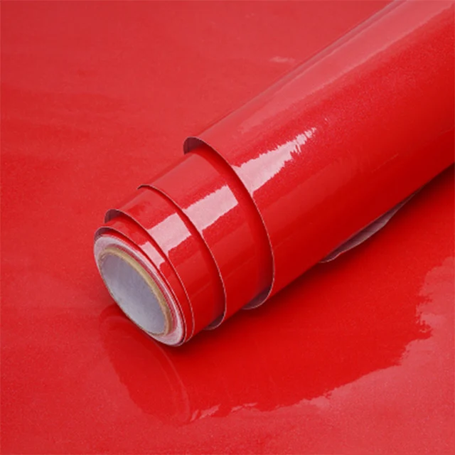 Shiny Red 1 м самоклеющиеся мраморные однотонные обои виниловые ПВХ водонепроницаемый декор для ванной комнаты Стикеры для гостиной рабочего стола отремонтированные наклейки - Цвет: Shiny Red