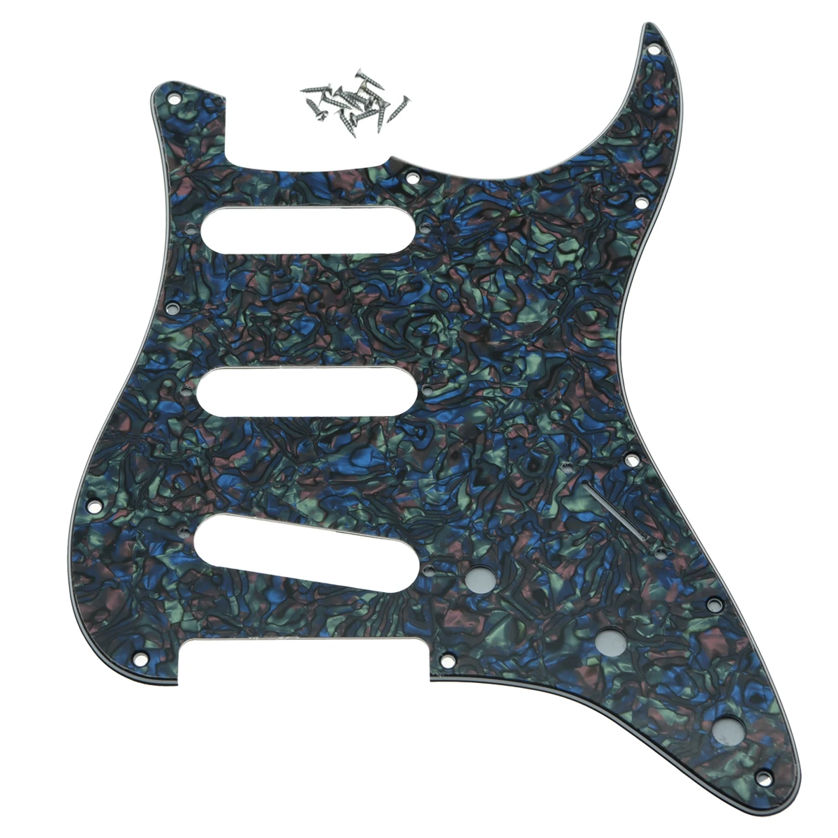 Abalone Pearl KAISH 11 Hole Strat ST SSS однокатушные звукосниматели для гитары Накладка для царапин с винтами для американского Fender 62 Stratocaster - Цвет: Abalone Pearl