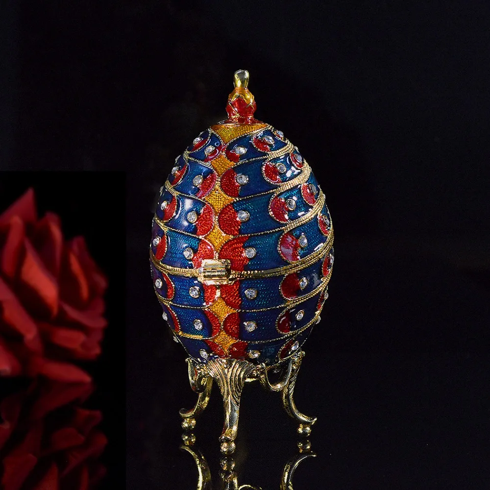 QIFU дешевый металлический дизайн изысканный красивый Faberge яйцо подарок для украшения дома