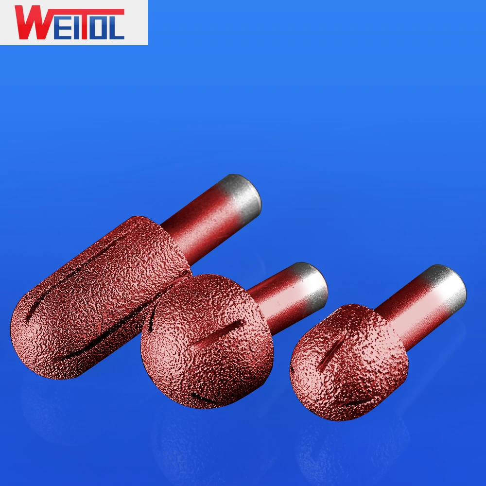 WeiTol 1 шт. Алмазная Наждачная коута коробка бит круглое дно фрезы камень резак биты гранит инструменты для гравировки с ЧПУ