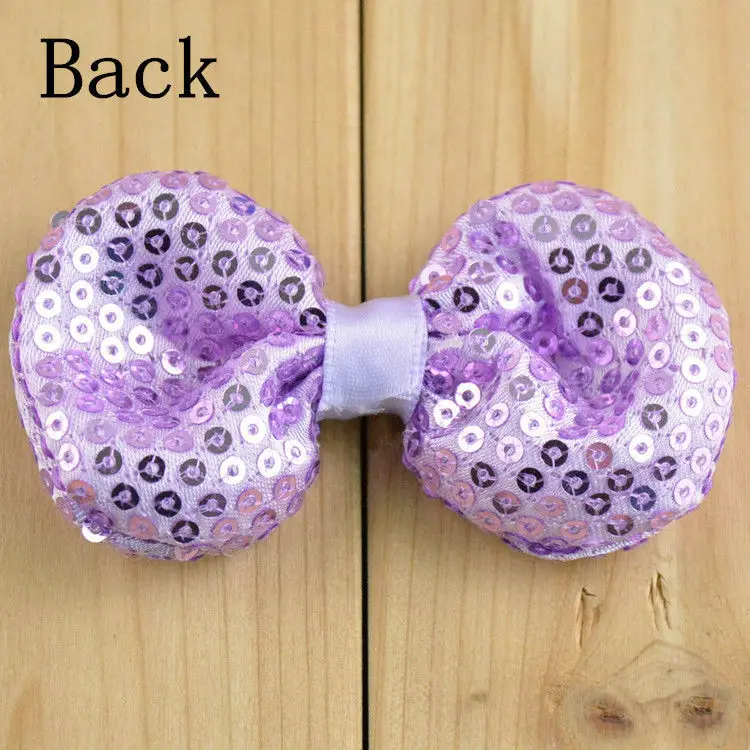 Оптовая продажа 300 шт./лот аппликация с бантом и блестками 3 дюйма вышитые банты