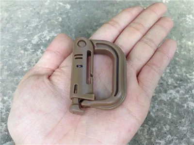 Brown EDC прикрепляемый зажим Molle Snap Camp Hike горный подъем замок Скоба открытый d-кольцо Grimlock карабин лямки Рюкзак Пряжка - Цвет: Brown