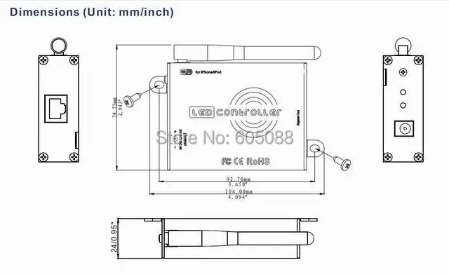 2017 высокое качество светодиодный контроллер с Wi-Fi для одноцветной цифровой ленты