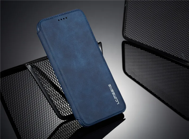 Роскошный кожаный чехол P30PRO для huawei P30 P20 Pro Lite Nova 3E 4E флип сильный держатель карт на магнитах подставка 360 чехол для телефона - Цвет: Blue