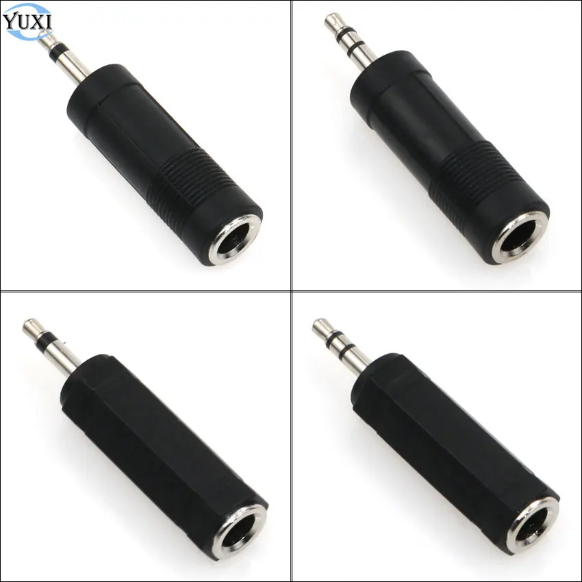 

3.5mm Male to 6.5 mm Female Adapter 3.5 plug to 6.35 Jack Mono Stereo Speaker Audio Adapter converter for Phone PC Notebook