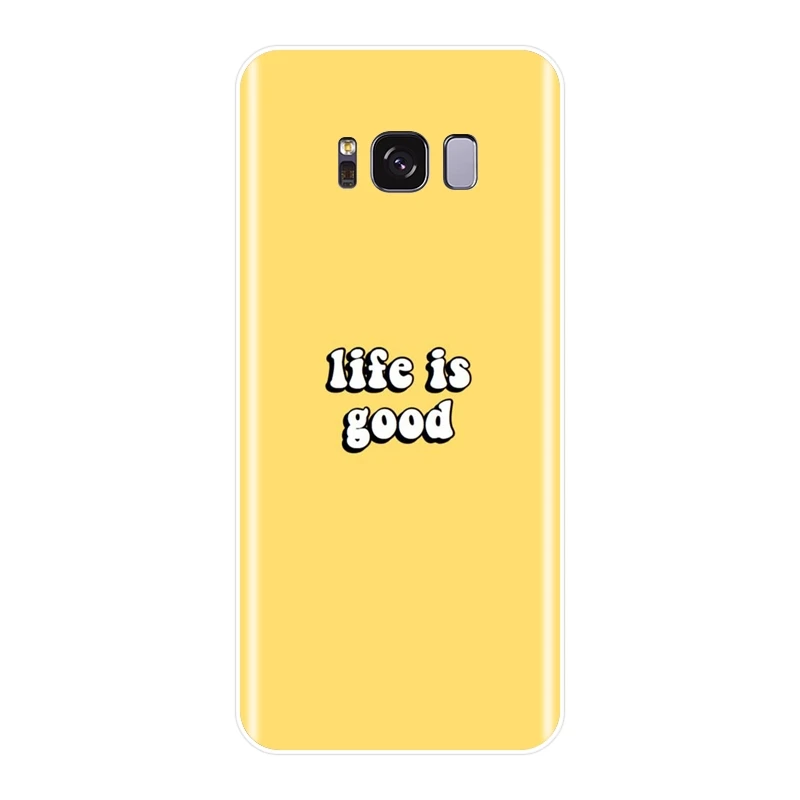 Силиконовый чехол из ТПУ для Samsung Galaxy S5 S6 S7 Edge S8 S9 Plus желтый мягкий накладка с