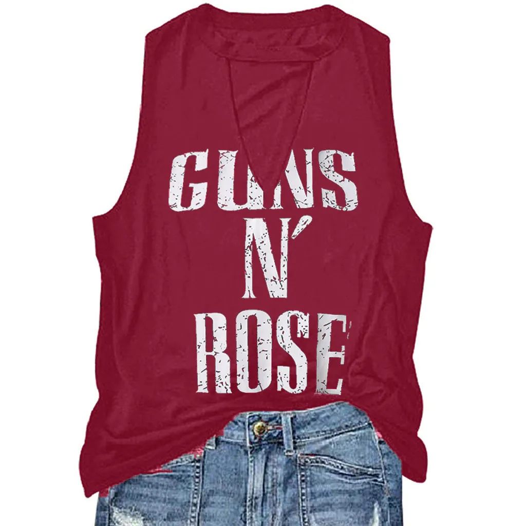 Женский летний Танк Повседневный Топ Уличная С буквенным принтом топы ажурный