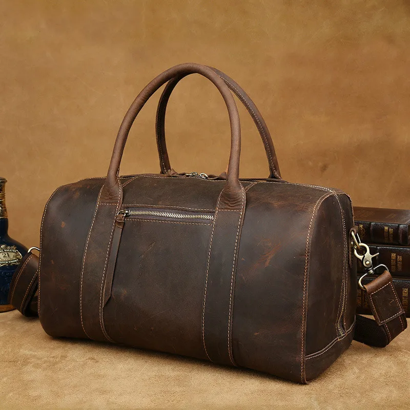 Роскошная дорожная Сумка Tiding из натуральной кожи для мужчин и женщин винтажная