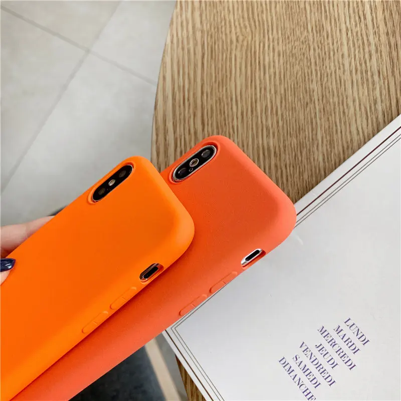 COOLY матовый оранжевый чехол для huawei P Smart 2019 на Honor 8X 8A 8C 6X7X8 9 10 Lite V20 9i 10i Мягкий