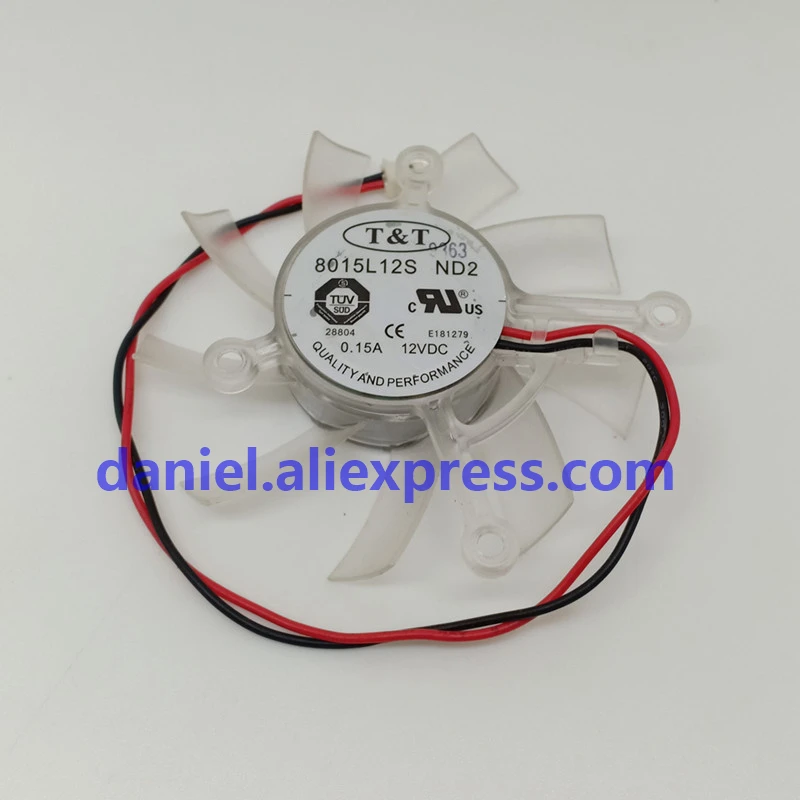 T &amp 8015L12S ND2 вентилятор видеокарты 12V 0.15A 75 диаметр 4-отверстие 2-проводной - купить