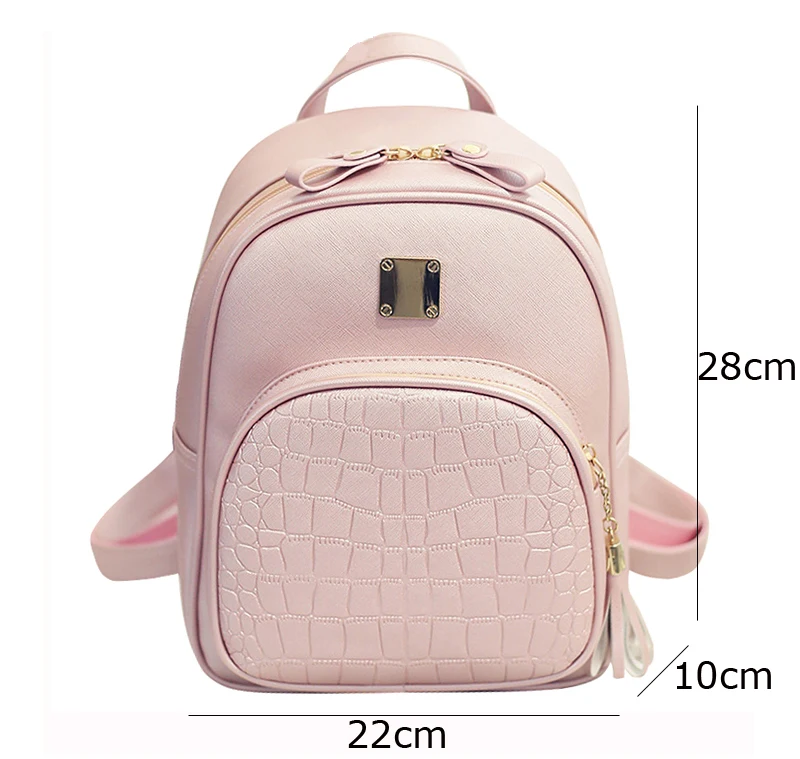 Для женщин новый рюкзак кожа Школьные сумки для девочек-подростков камень