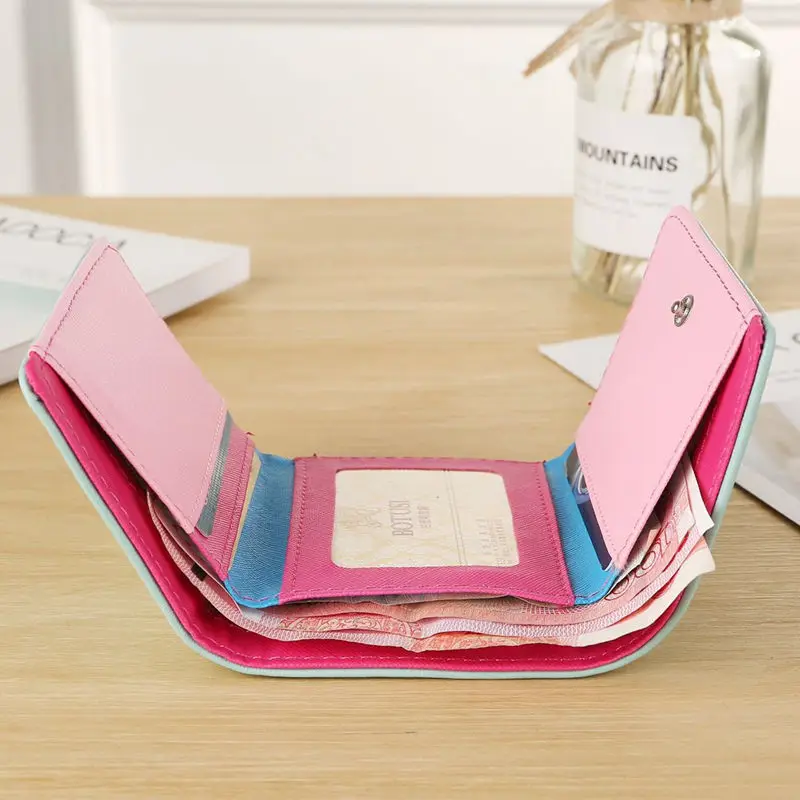 Женские кошельки Маленький модный брендовый кожаный кошелек женская сумка для