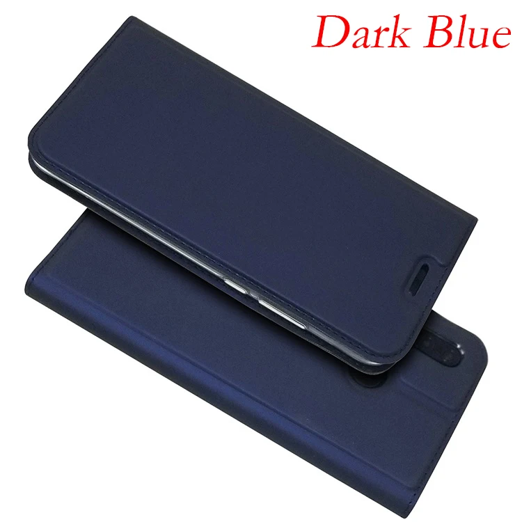 Dark Blue Кожаный чехол P20 Lite для huawei P10 P9 Lite Mini mate 9 10 Pro Nova 2 Plus 2i Honor 9 Play V9 8 6A 6X чехол Puzdro Telefontok - Цвет: Dark Blue