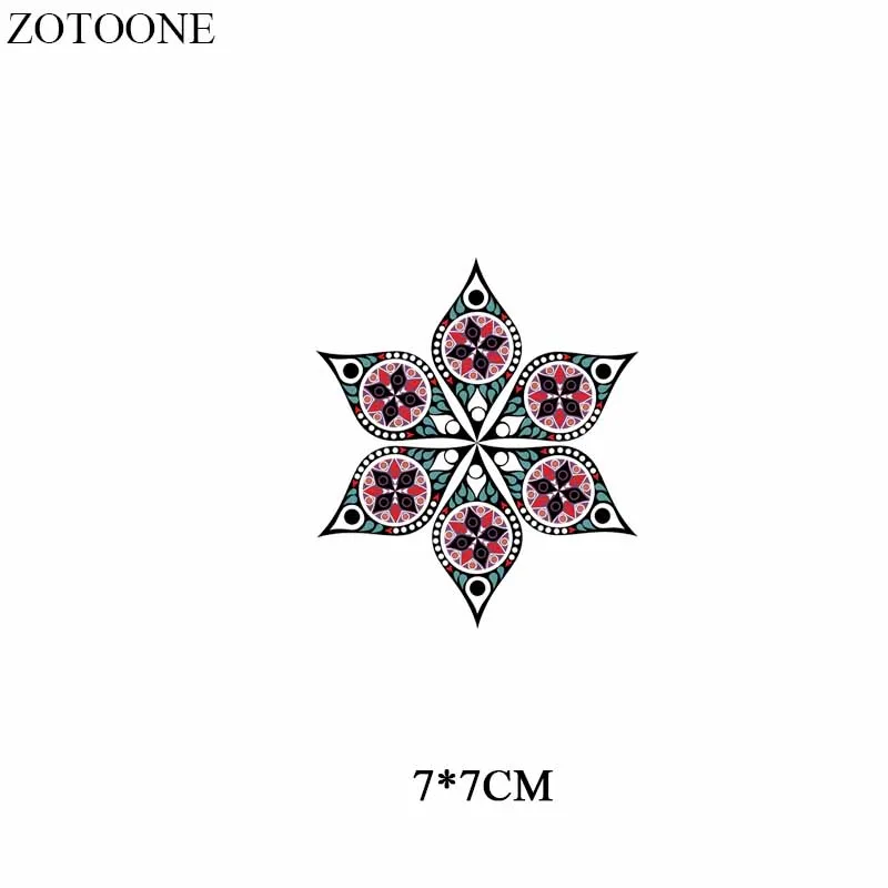 ZOTOONE Iron on Flower Patches for Clothes DIY Heat Transfer Vinyl Stickers Applique T-shirt Decoration Press Appliqued E | Дом и сад