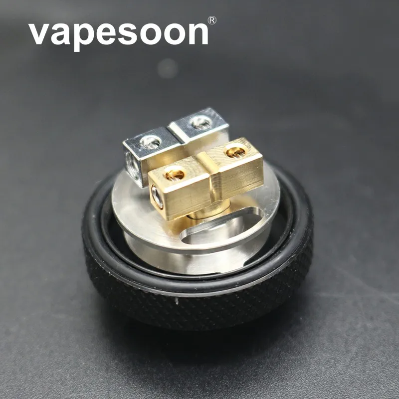 VapeSoon новейший распылитель Dead Rabbit 25 мм RTA 2 мл/4,5 мл с капельным наконечником из смолы одинарный/с двойной катушкой перестраиваемый Vape испаритель черный и серебристый