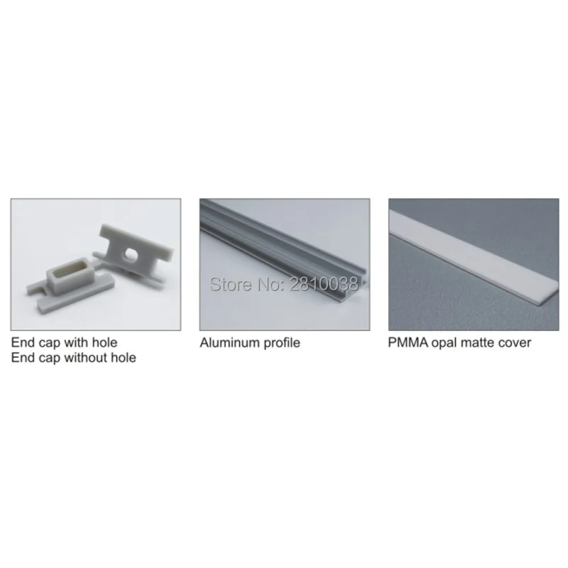 20X1 м наборы/лот H тип светодиодный алюминиевый профиль и плоский для наземного