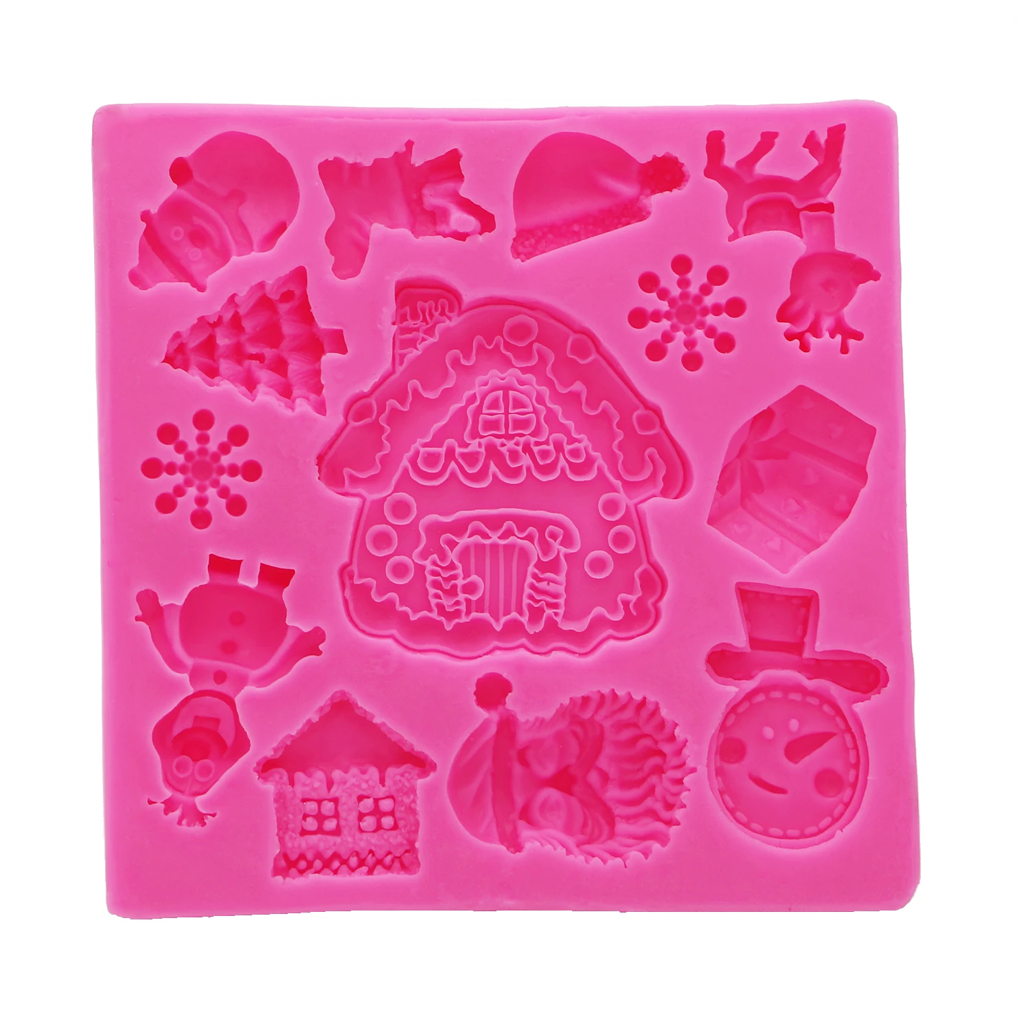 Рождественская 3D силиконовая форма для торта конфет шоколадных инструменты