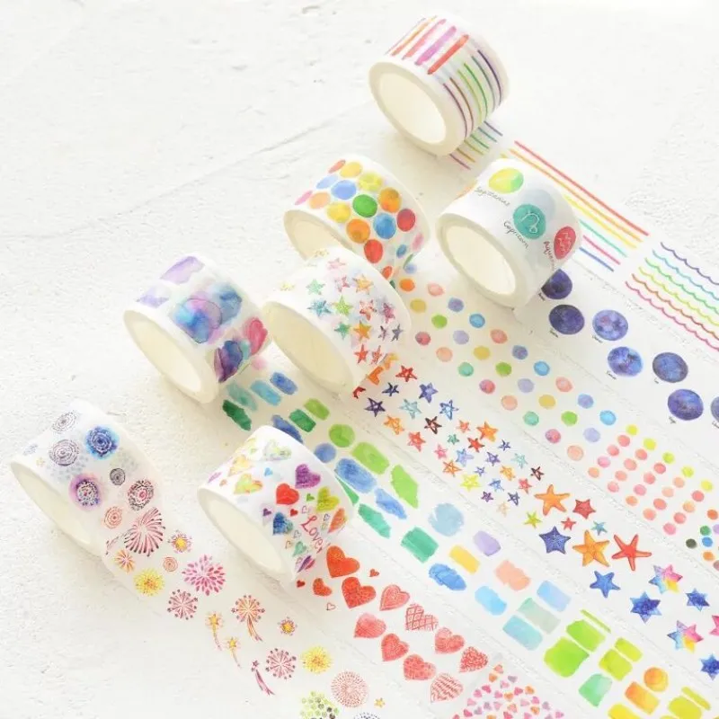 3 см х 5 м Красивая красочная лента washi альбом декоративная наклейка бумажная
