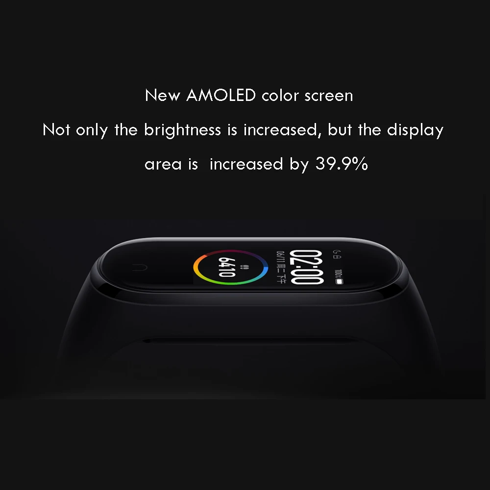 Оригинальный Xiaomi Mi Band 4 Bluetooth 5 0 Браслет фитнес браслет AMOLED цветной сенсорный