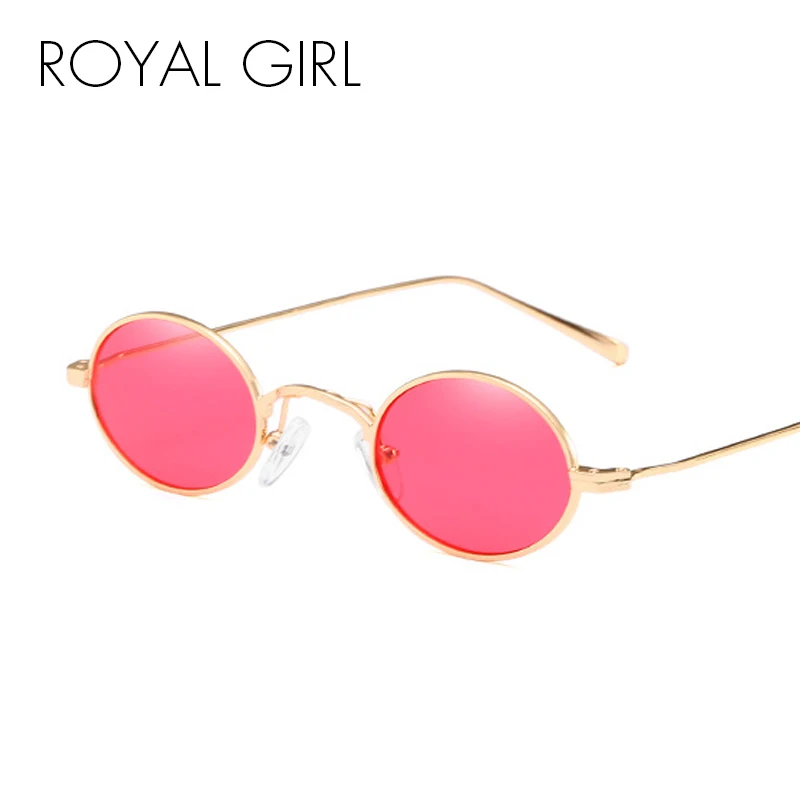 Солнцезащитные очки ROYAL GIRL маленькие овальные для женщин 2020 ретро металлическая