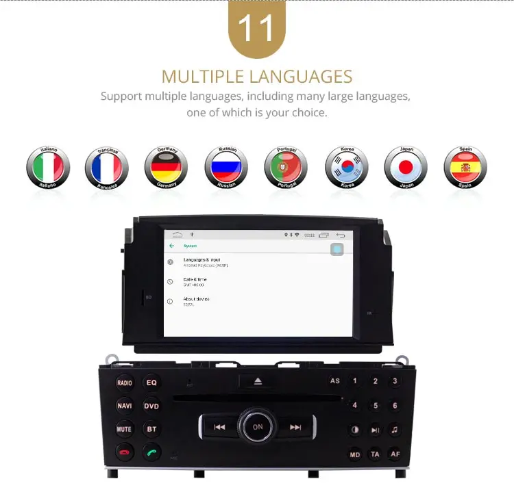 LJDA 1 Din Android 10 dvd-плеер автомобиля для Mercedes Benz C200 C180 W204 2007 2008 2009 2010 Gps Навигация стерео радио мультимедиа