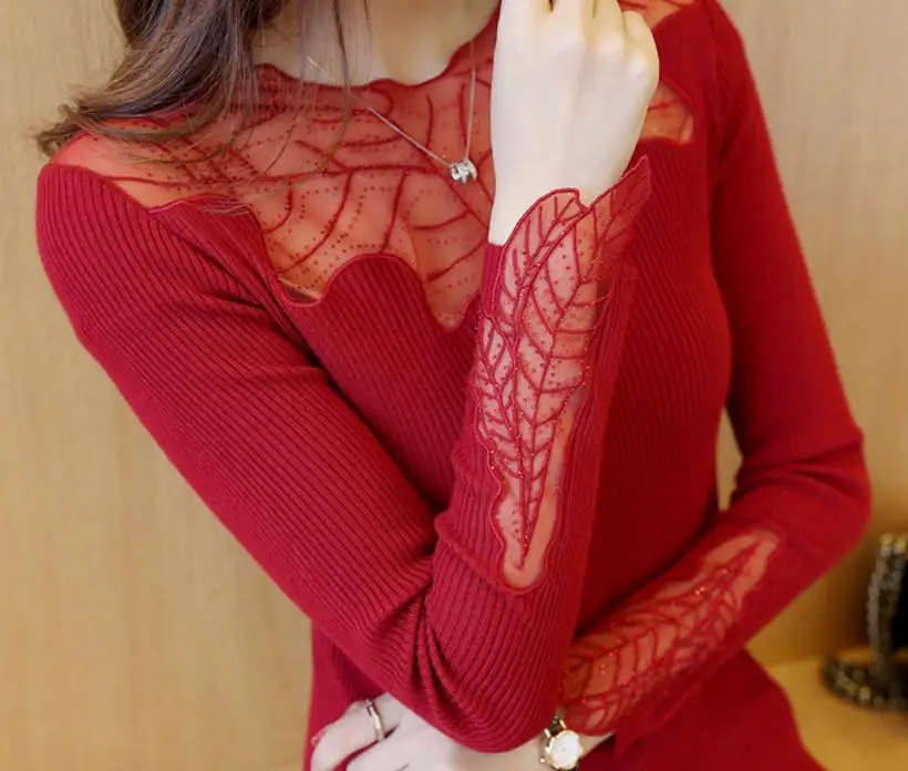 

Free send New style 2021 women's autumn winter long sleeved Korean cultivate one's moral character laced Set head sweater